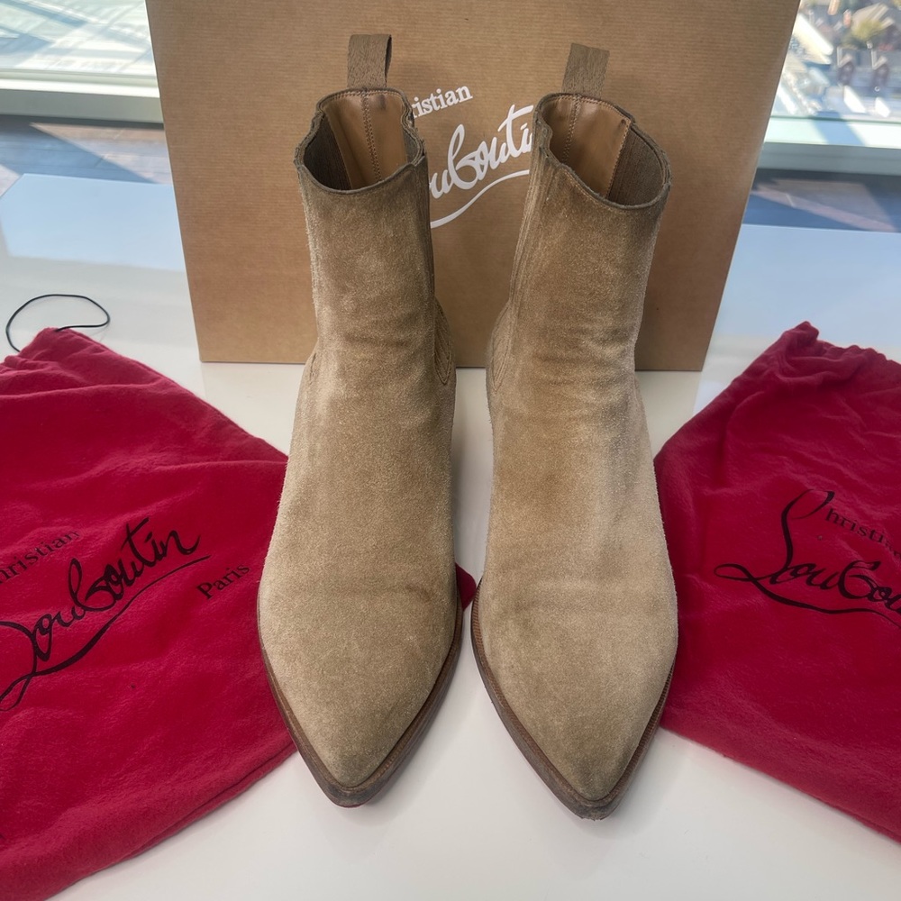 Christian Louboutin Brown Suede Male Boots